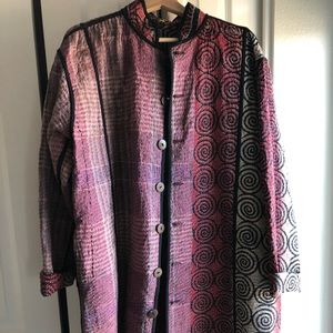 Unique reversible Indian kantha jacket.